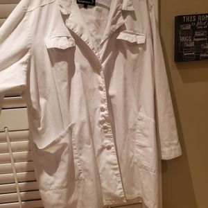 3xl cotton lab coat